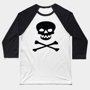 Pirate Skull Crosbones Baseball T-Shirt